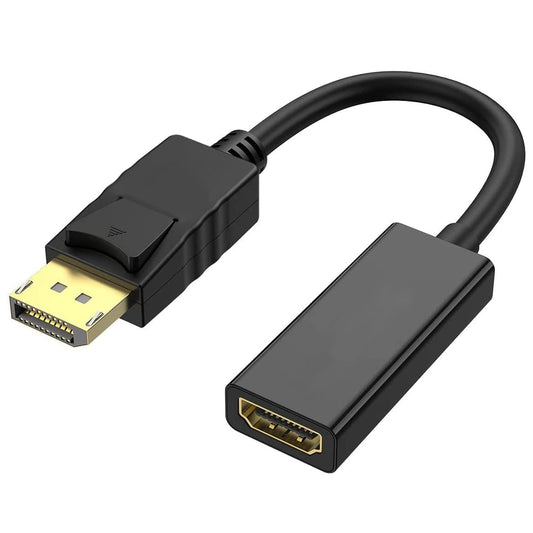 Eccdo Adaptador DisplayPort a HDMI 4K, DisplayPort Macho a HDMI Hembra con HDTV Audio Convertidor para Ordenador HDTV Proyector Portátil