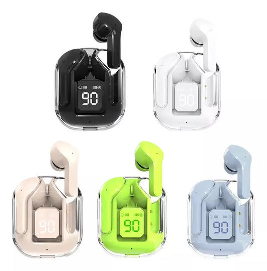 # 10piezas Audífonos QX10 Inalámbricos Con Bluetooth y Pantalla Led Mayoreo