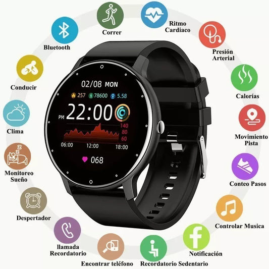3piezas Smartwatch Zl02 1.28" Vigilancia De Salud Deportivo Mayoreo