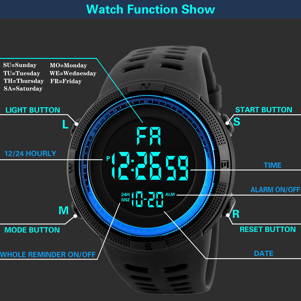4/10/15 Piezas Relojes Vivir a prueba de agua Luminoso Electrónico Digital Reloj Mayoreo