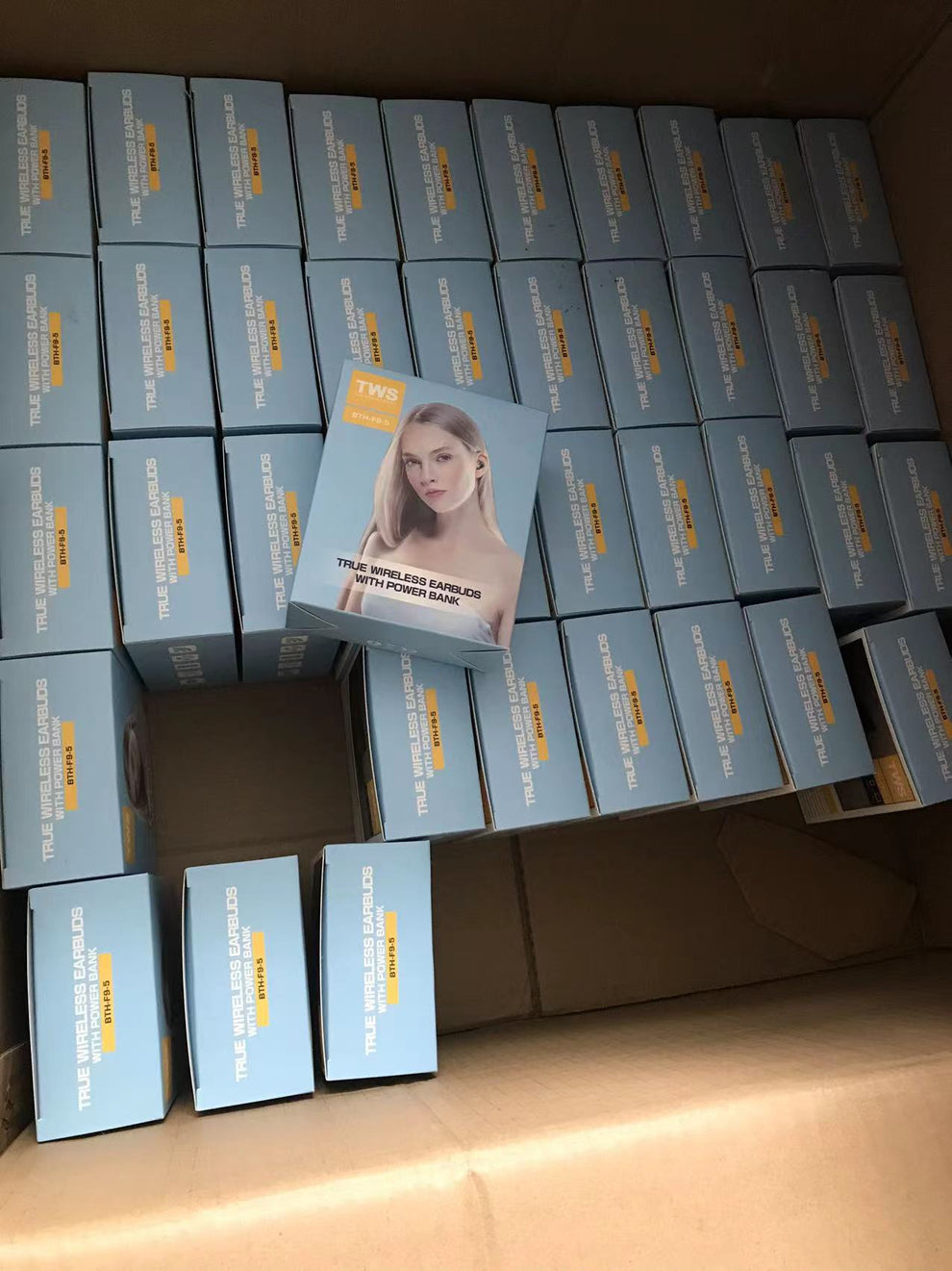 Kit 10 F9-5 Fones de ouvido intra-auriculares Bluetooth Atacado Branco