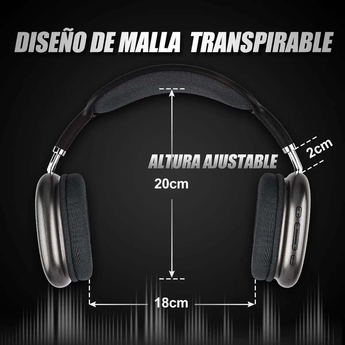 3/4/5piezas Audífonos Inalámbrico Diadema Con Microfono Bluetooth 250mah