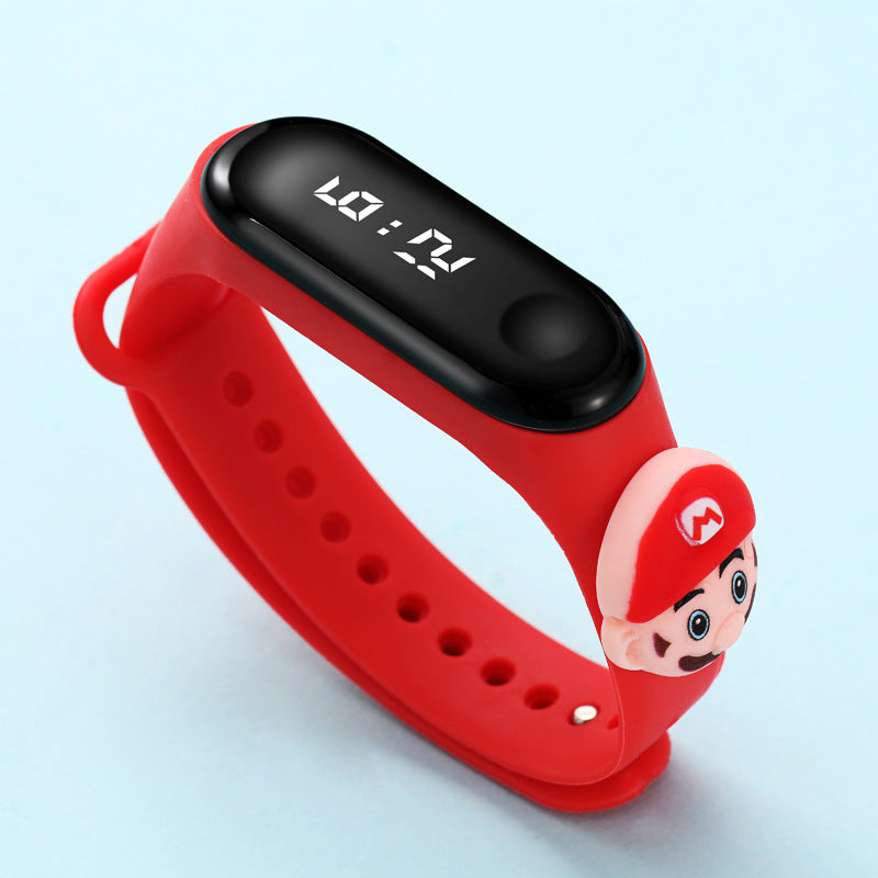 50 pieces Children's Watches Animated Mario Led Model Figures Gift Wholesale