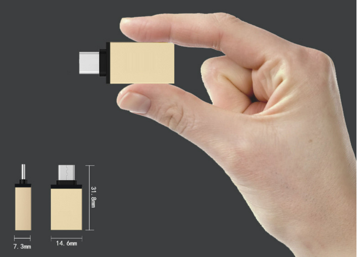 Usb um tipo c otg 3.0 adaptador celular tablet tipo conector