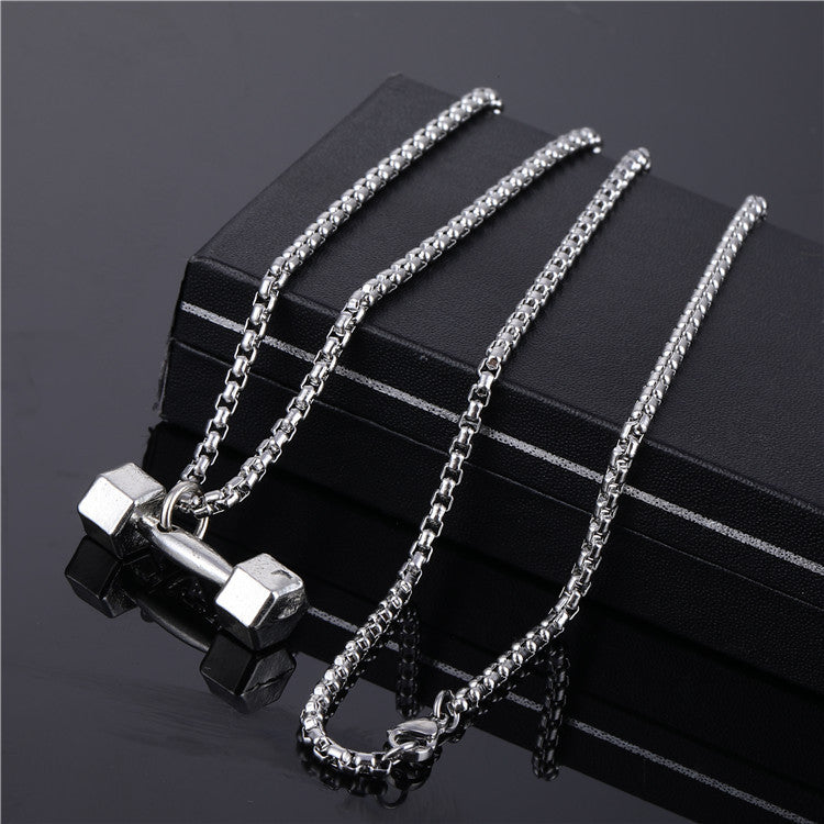 Silver Stainless Steel Hip-Hop Style Necklace, Personalization of pendants, Gifts, Stalls, Parties, Wholesale