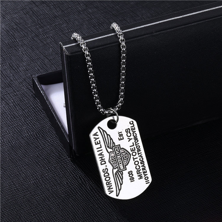 Silver Stainless Steel Hip-Hop Style Necklace, Personalization of pendants, Gifts, Stalls, Parties, Wholesale