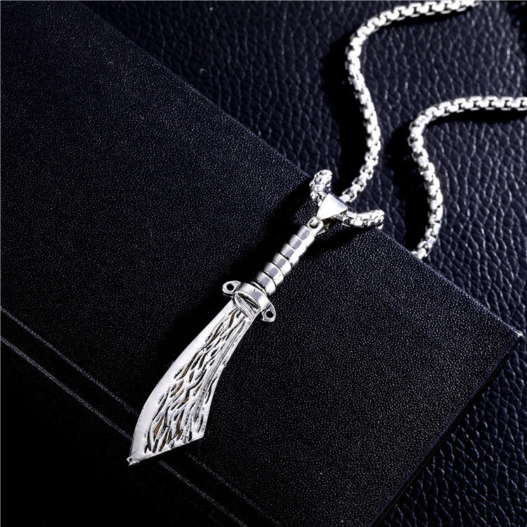 Silver Stainless Steel Hip-Hop Style Necklace, Personalization of pendants, Gifts, Stalls, Parties, Wholesale