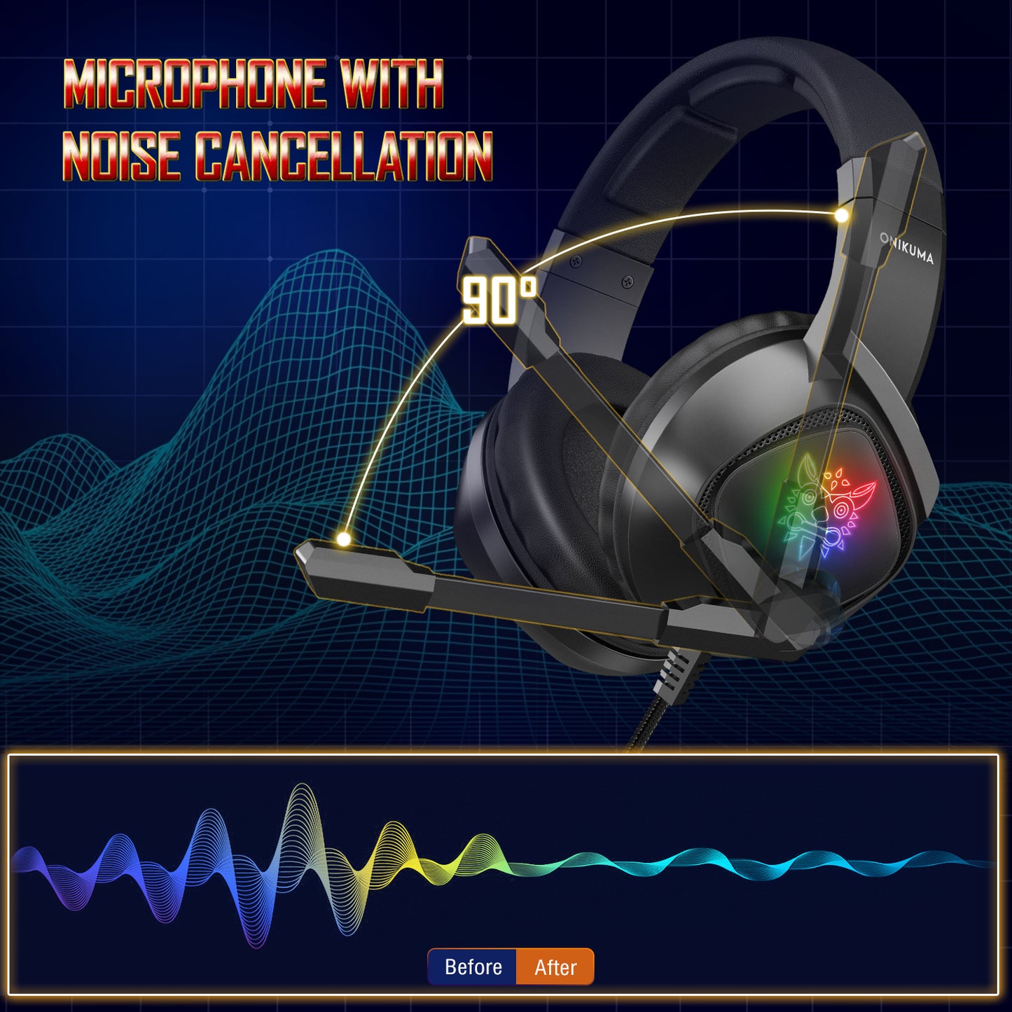 # K19 Gamer Headphones with Rgb LED Light Wholesale 