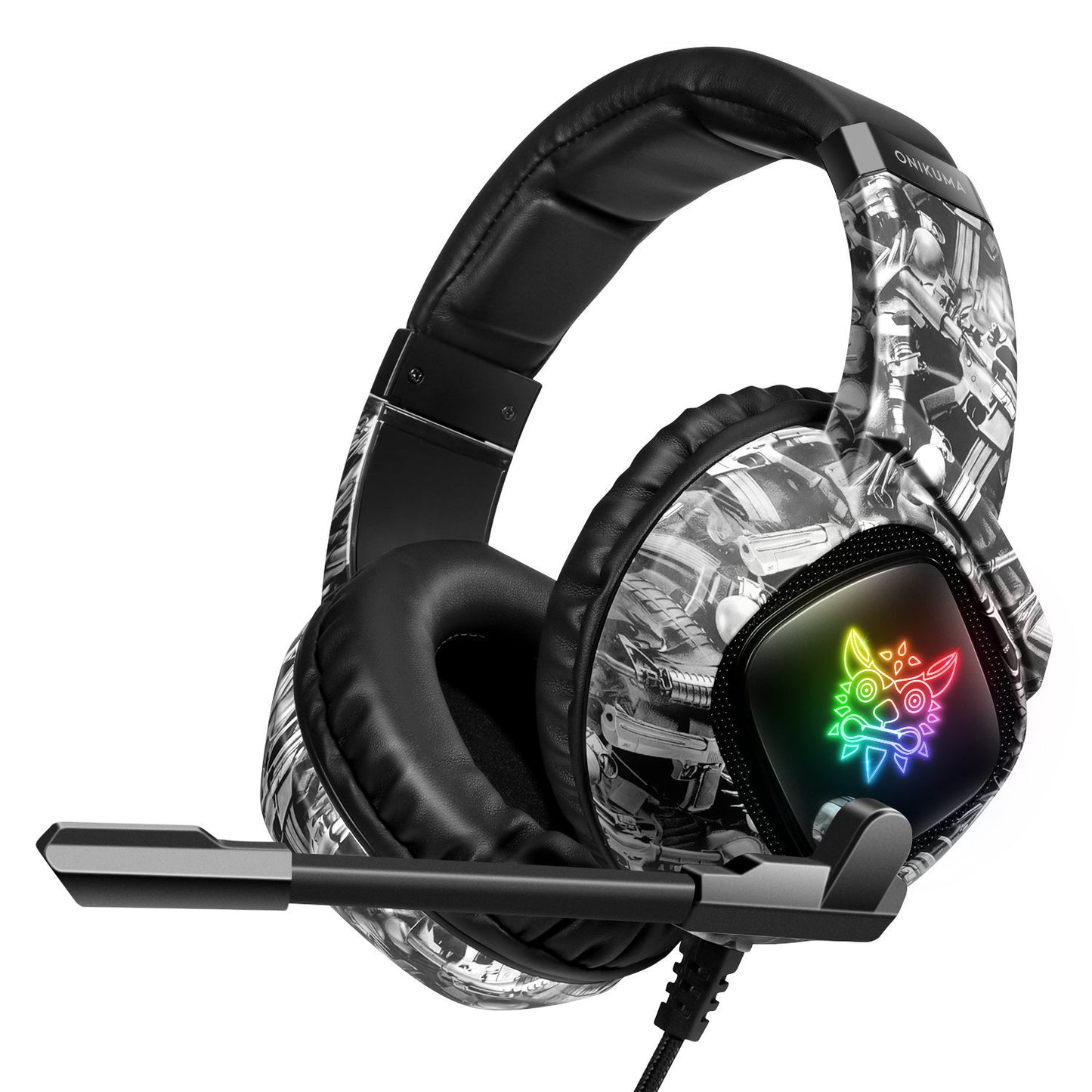 # Fones de ouvido K19 Gamer com luz RGB LED atacado 