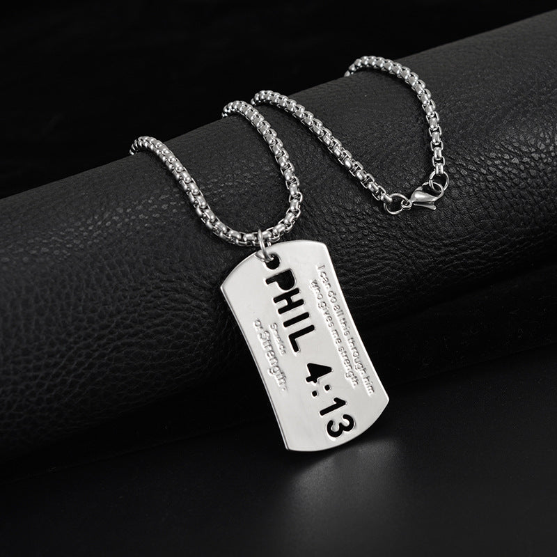 Unisex Hip-Hop Style Necklace Made of Silver Stainless Steel, Personalization of pendants, Creation, Gifts, Stalls, Parties, Wholesale