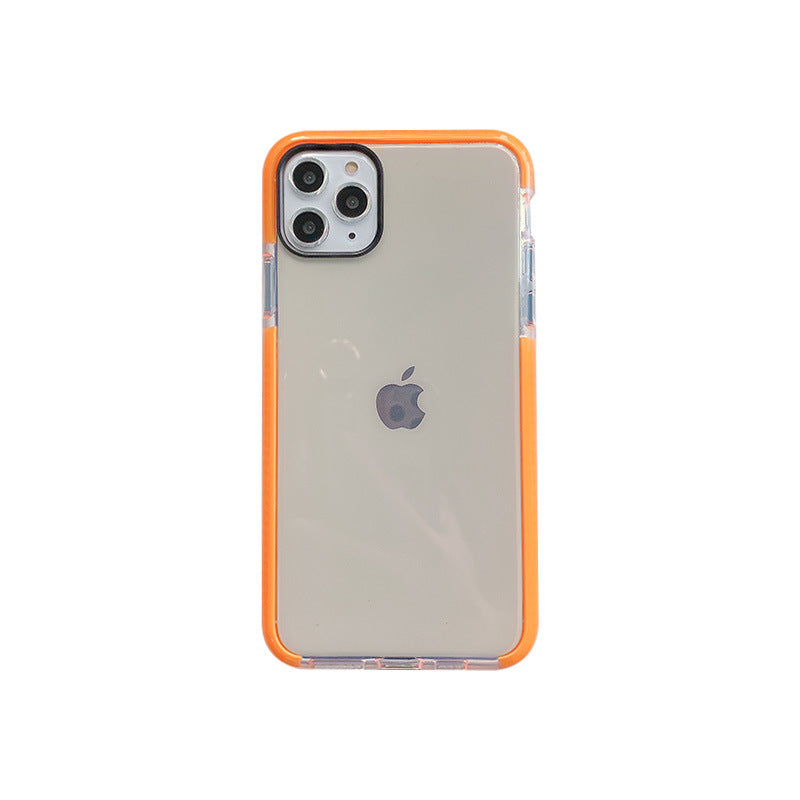 30pcs capa de telefone anti-choque de duas cores borda transparente por atacado para vários modelos de iPhone