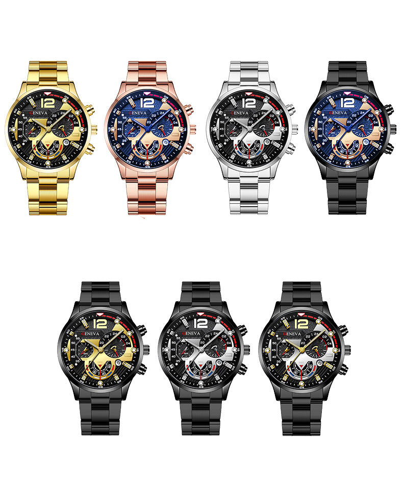 7uds/14uds Relojes Genvea Hombre Automático Movimiento Cuarzo Regalo Mayoreo