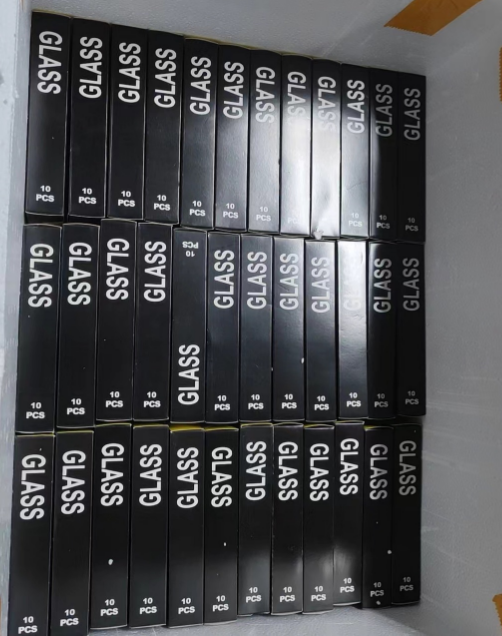 50 Pieces 9d Tempered Glass Mica For iPhone Wholesale Brands, Each Screen comes in its own box