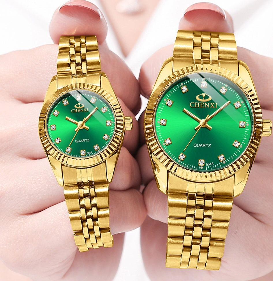 #8 Gold Watches for Couples Men Women Water Resistant Business Watches Celebration Gift