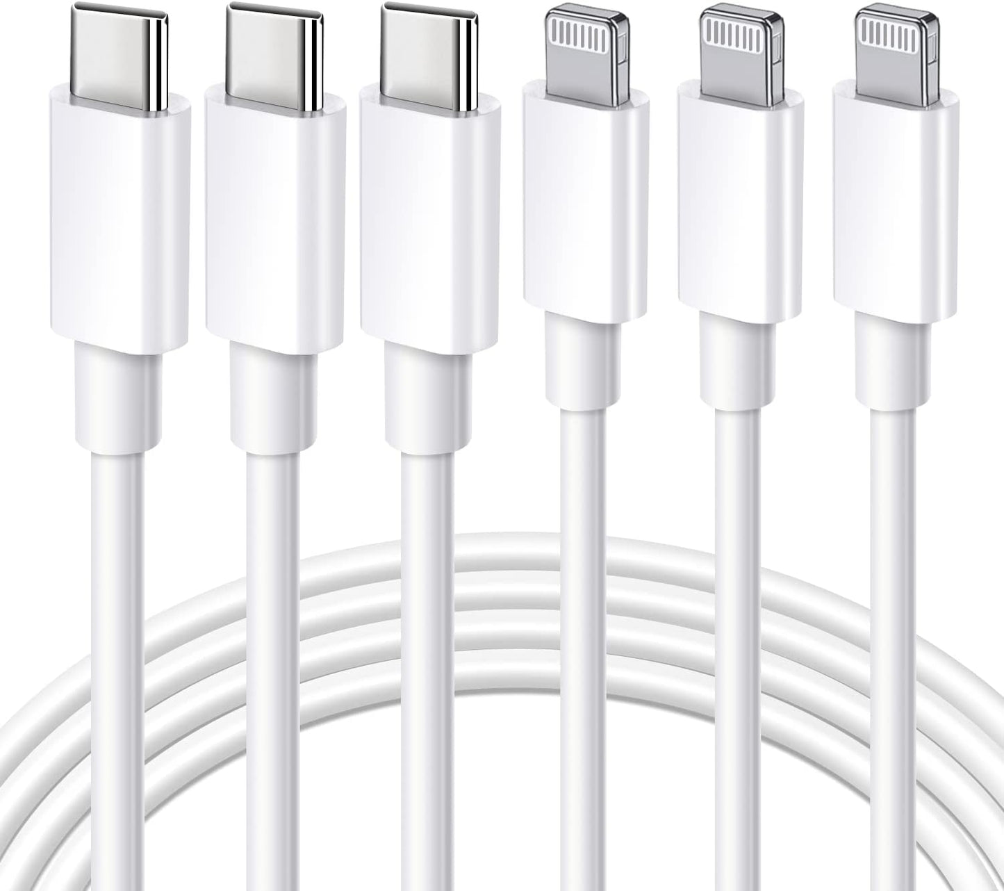 30 Pieces White USB-C 2.0 Apple Cable with USB Type C input Original Lightning output 1mt