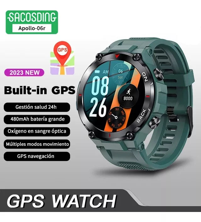 2pcs Smartwatches K37 5atm Gps Homens Relógios inteligentes à prova d'água