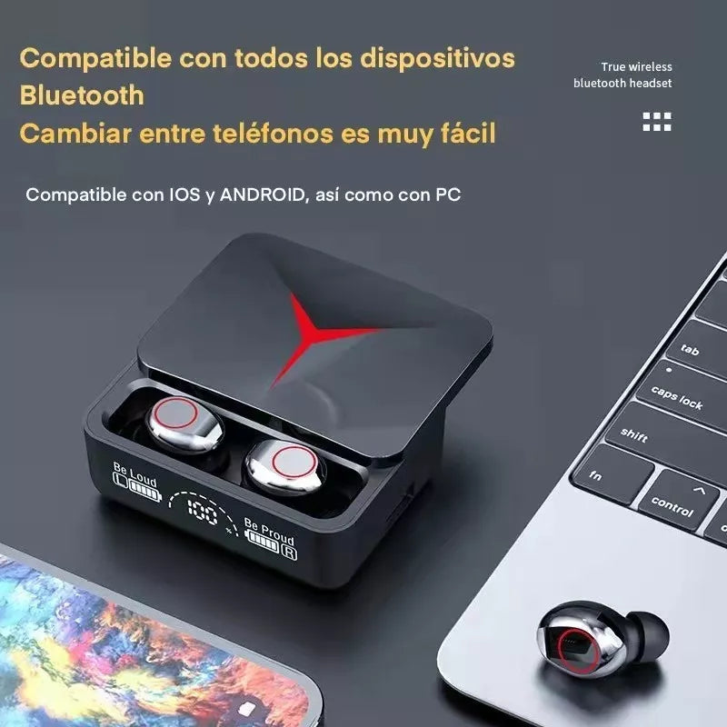 8 Fone de ouvido intra-auricular sem fio para jogadores M90pro Preto Brilliant Black Atacado