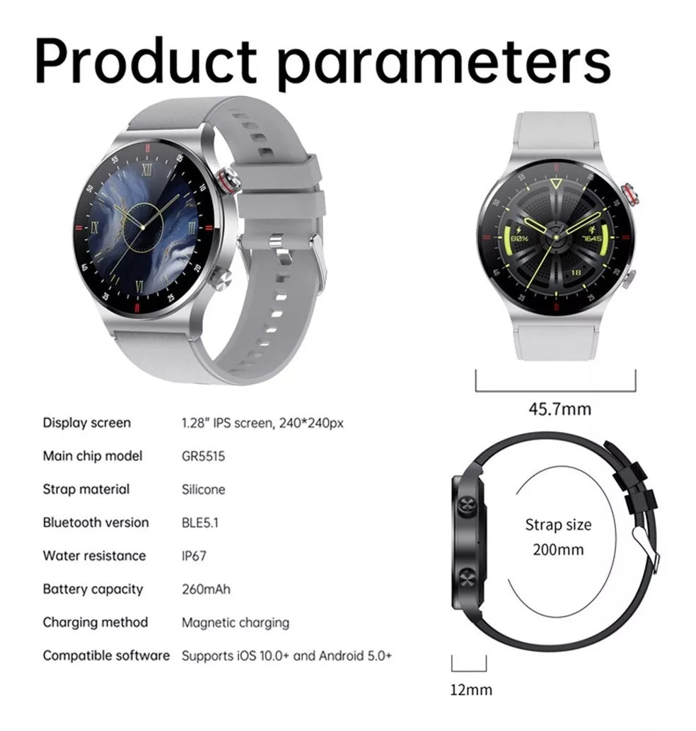 # Relógios inteligentes QW33 Homens Bluetooth Call Sport Gift Smartwatches Atacado