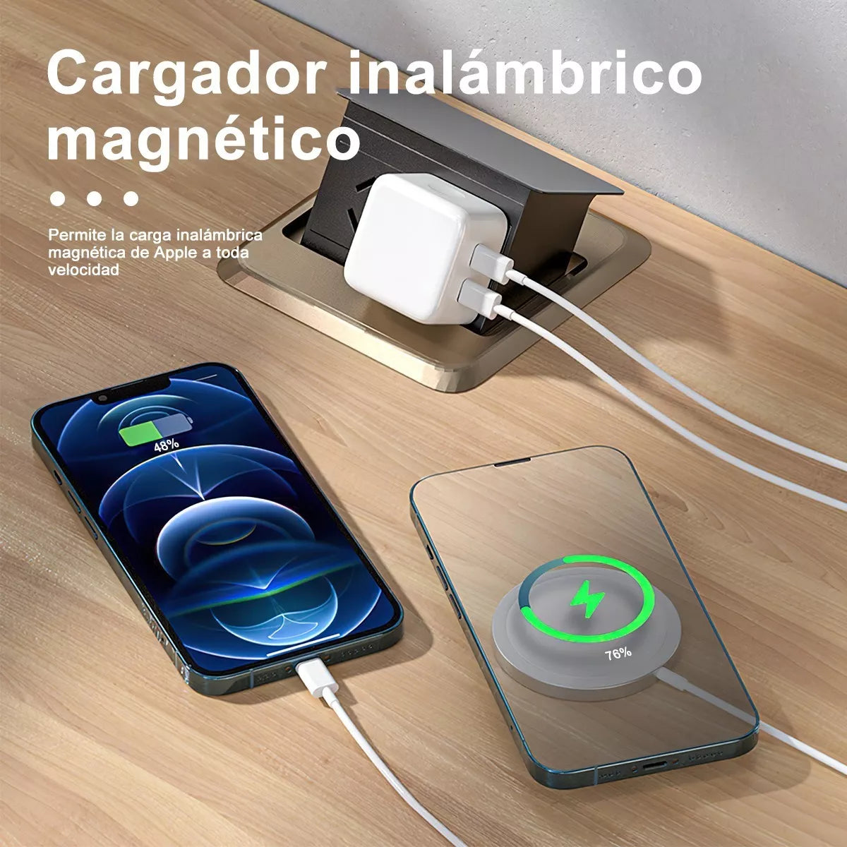 #Kit 5 Carregador 35w/cabo de carregamento magnético capa para iPhone