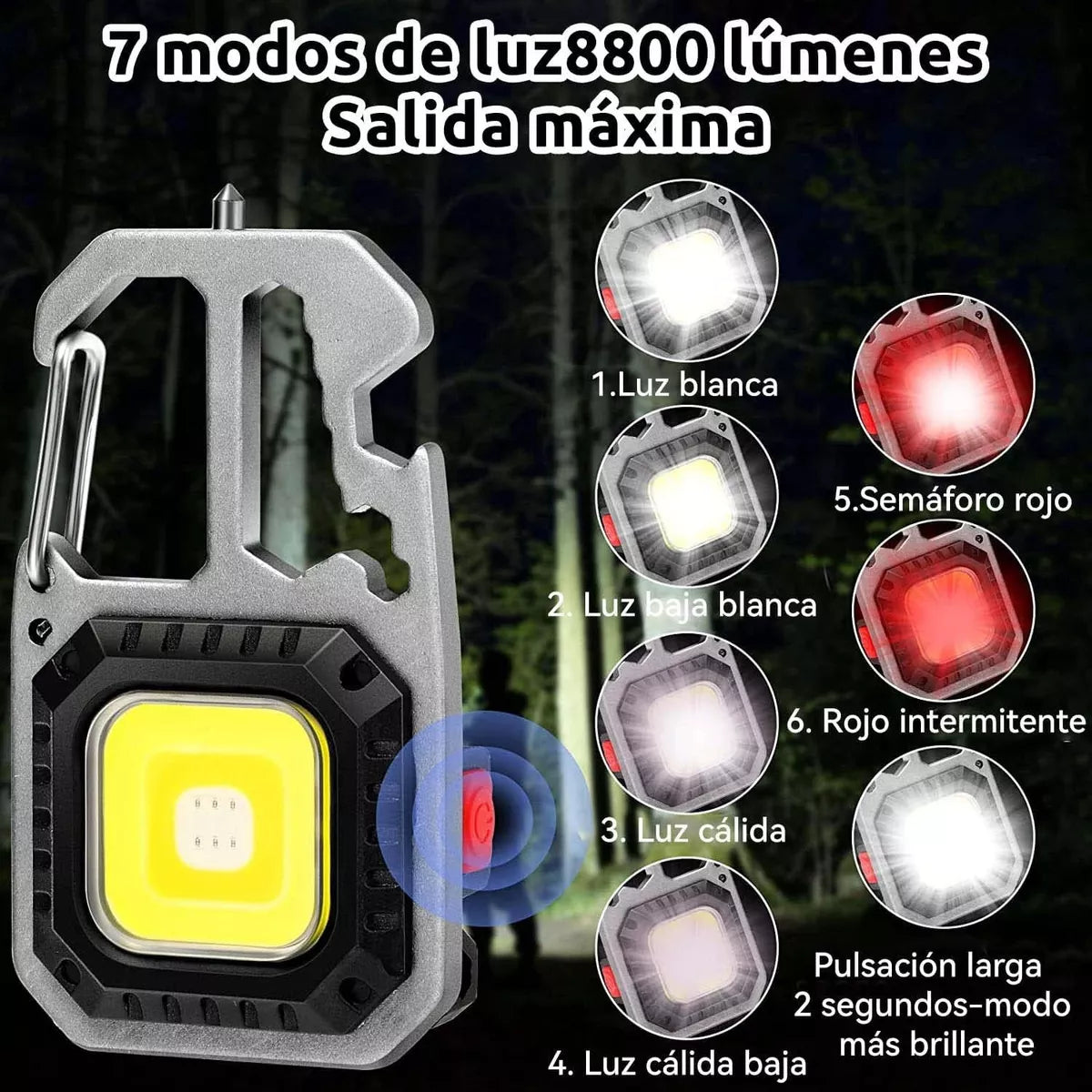 # 5piezas/10piezas Lampara Linterna Recargable Camping Llavero Encendedor Regalo Mayoreo