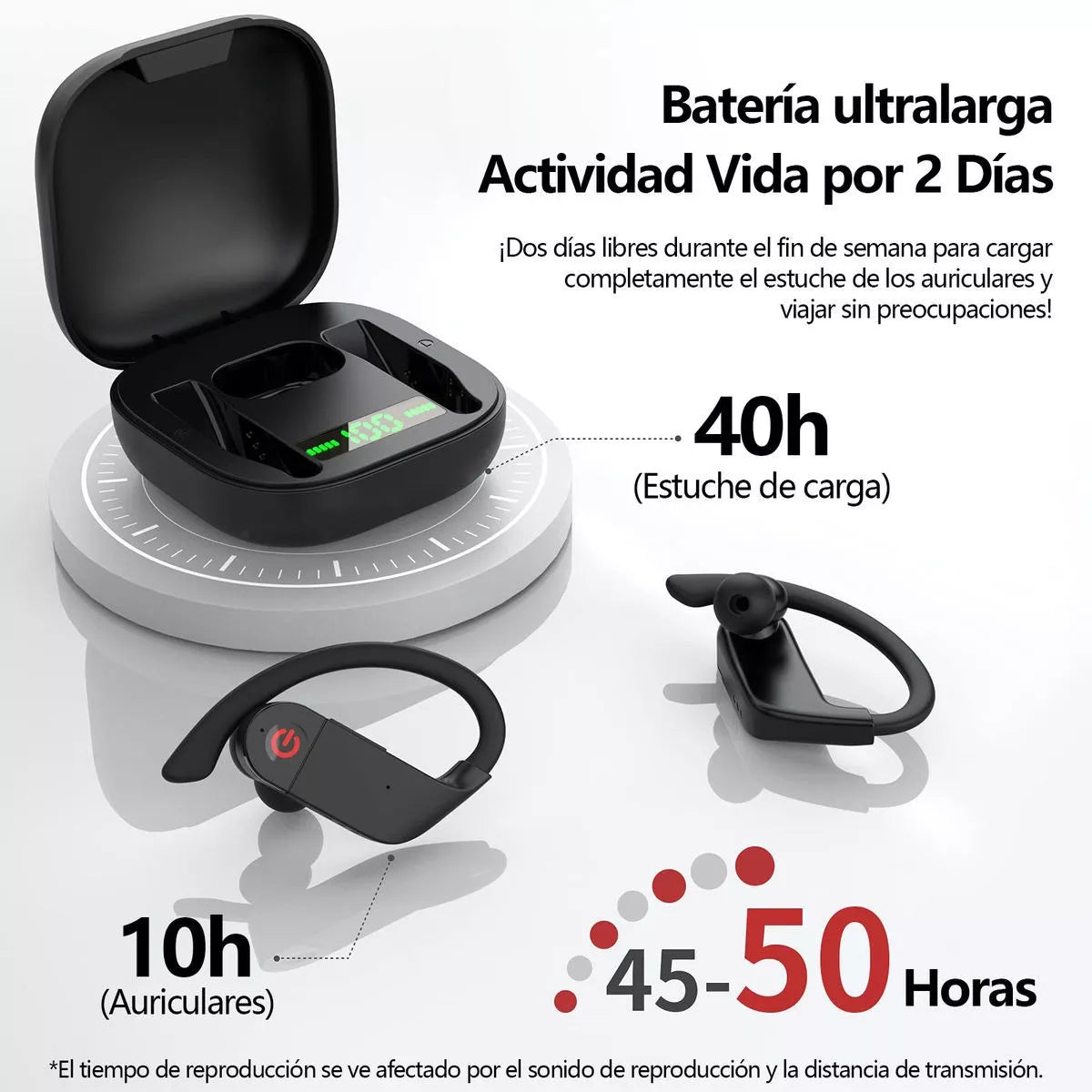 2 pçs Q62-7 Fones de ouvido viva-voz Esportivos Bluetooth Ipx5 à Prova D'água