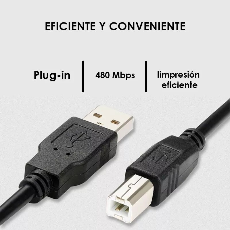 20/40piezas Cable De Impresora Universal 1.35m Usb 2.0 Hp/epson Calidad Mayoreo,