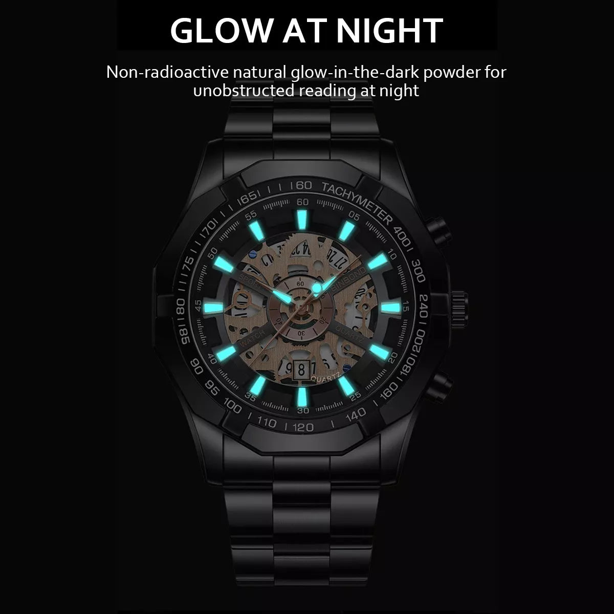 # 8 pieces Watches New Original Luminous Metallic Steel Strap Men's Gift Party Birthday Meeting Father's Day Wholesale