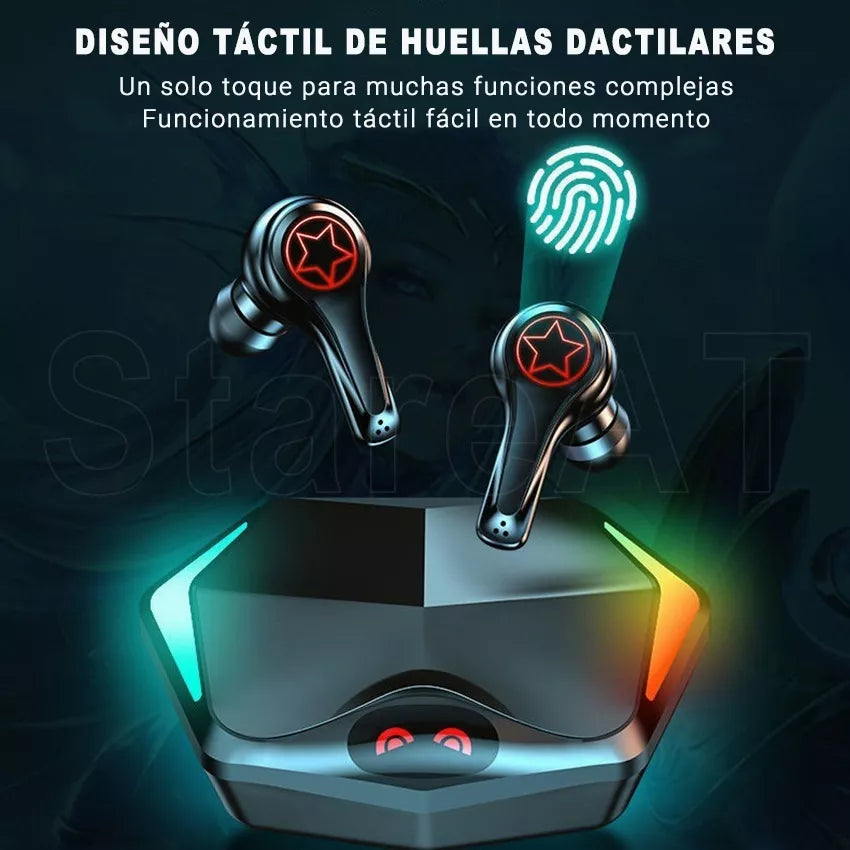 5piezas Audífonos Bluetooth S500 Gaming De Baja Latencia Estéreo Mayoreo