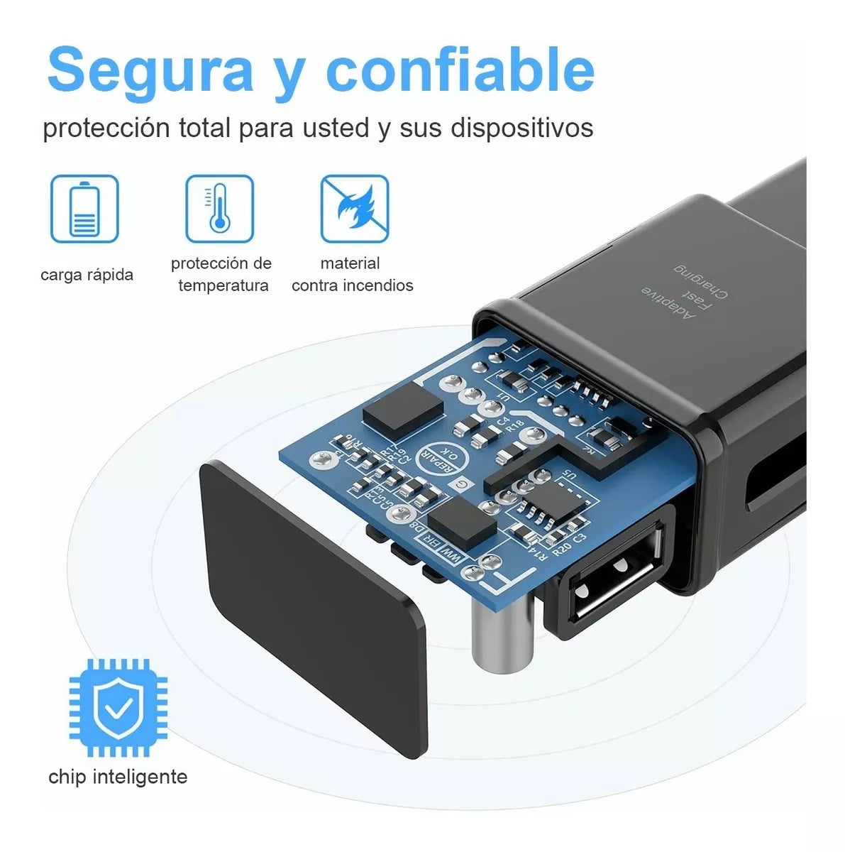 20pzs/30pzs Cargador Carga Rapida 18w Para Samsung S6 S8 S9 S10 S10+ Mayoreo