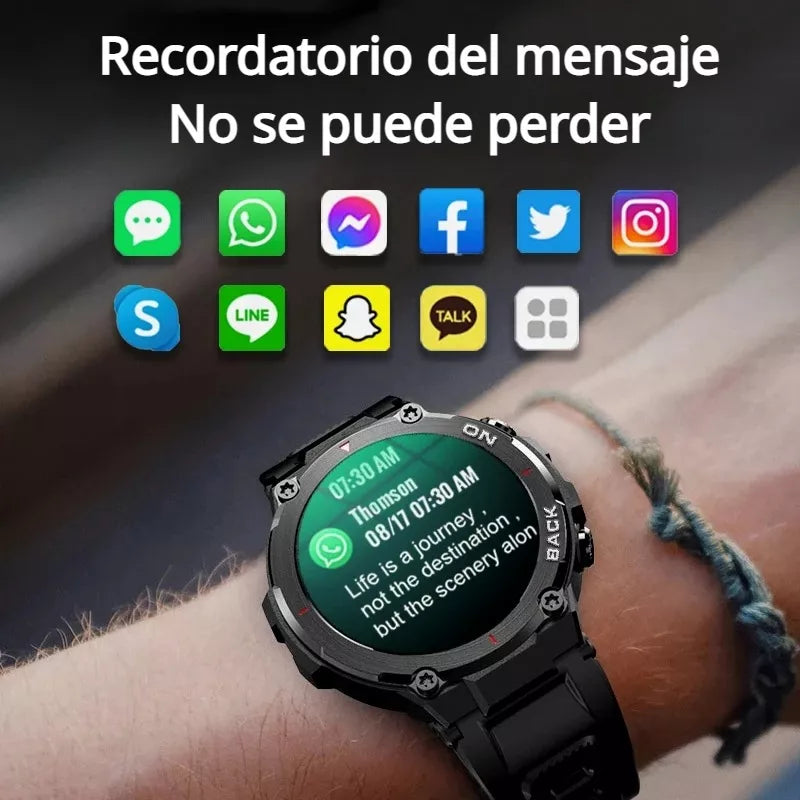 2pcs Smartwatches K37 5atm Gps Homens Relógios inteligentes à prova d'água