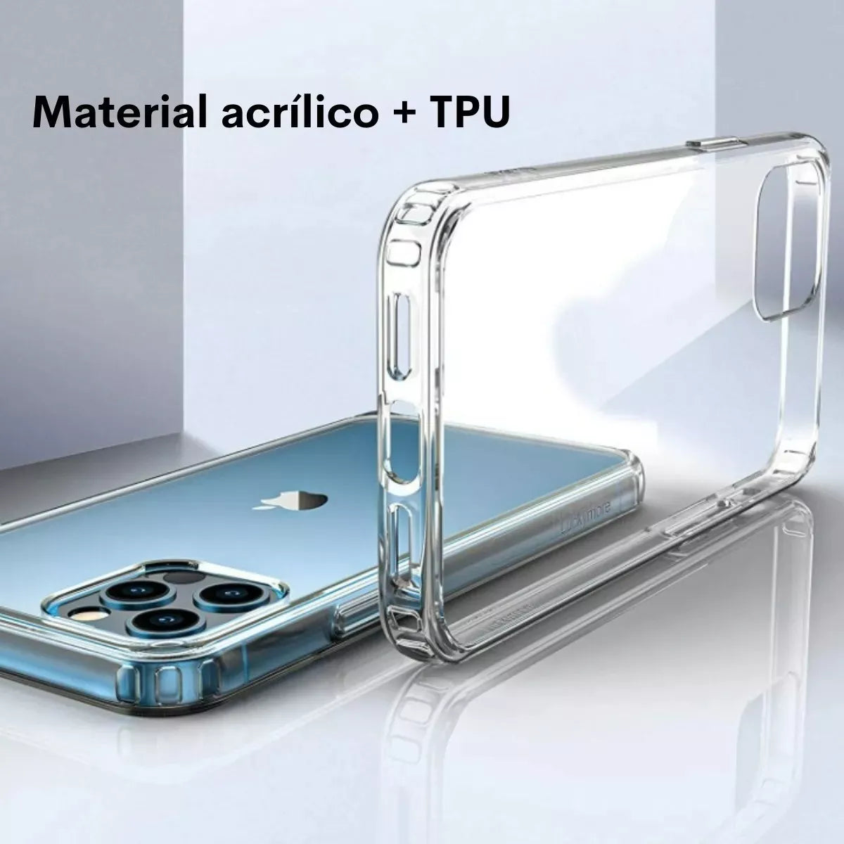 Capa de acrílico transparente de 50 peças para cantos reforçados de iPhone