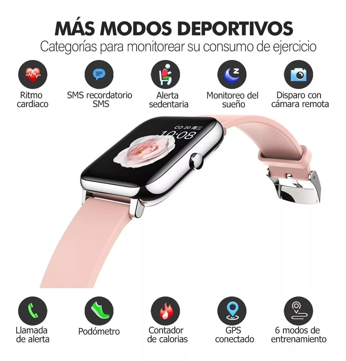 2 Smartwatches P22 Relógio inteligente esportivo à prova d'água com Bluetooth