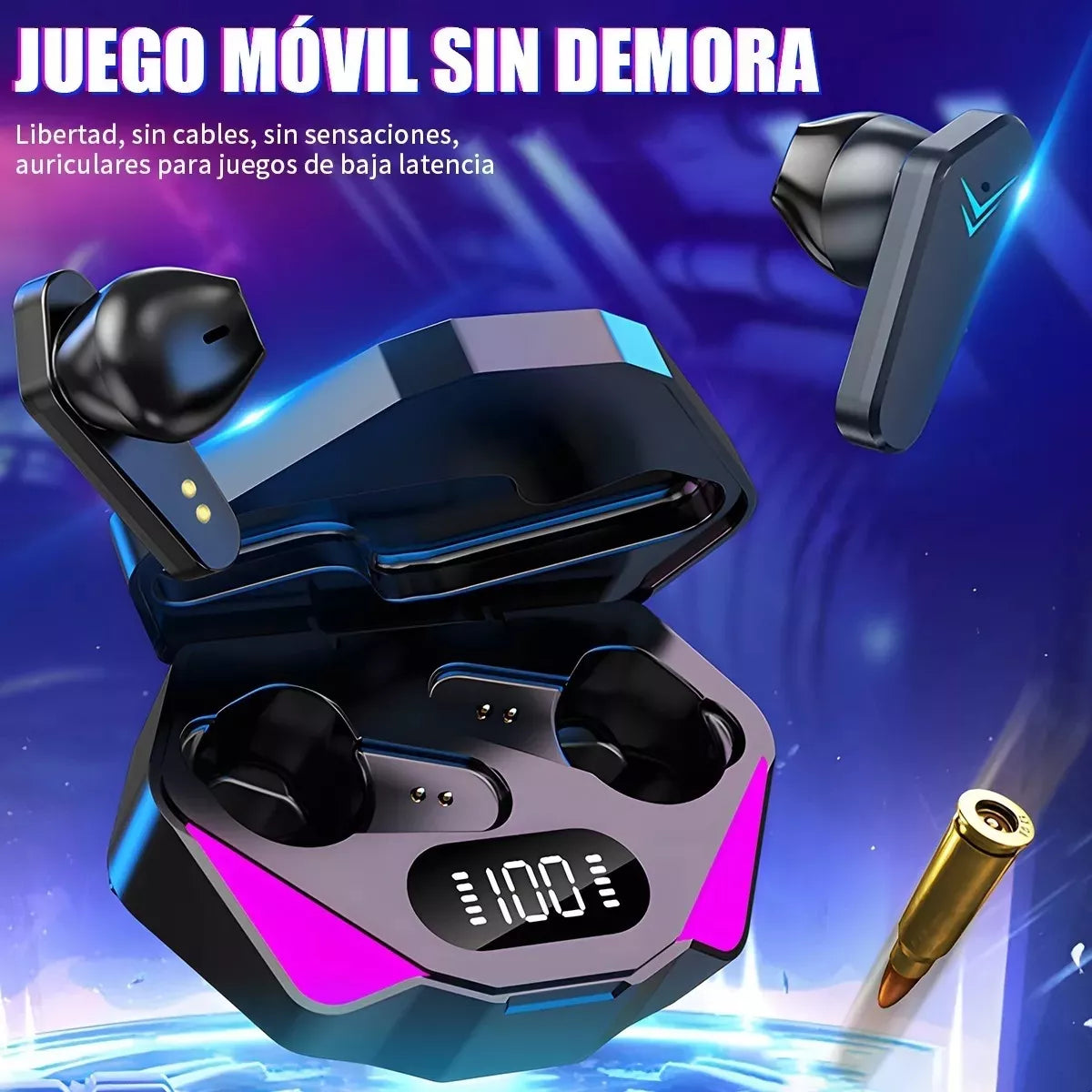 # 8uds Audífonos In-ear Gamer X15 Inalámbricos Bluetooth Con Pantalla