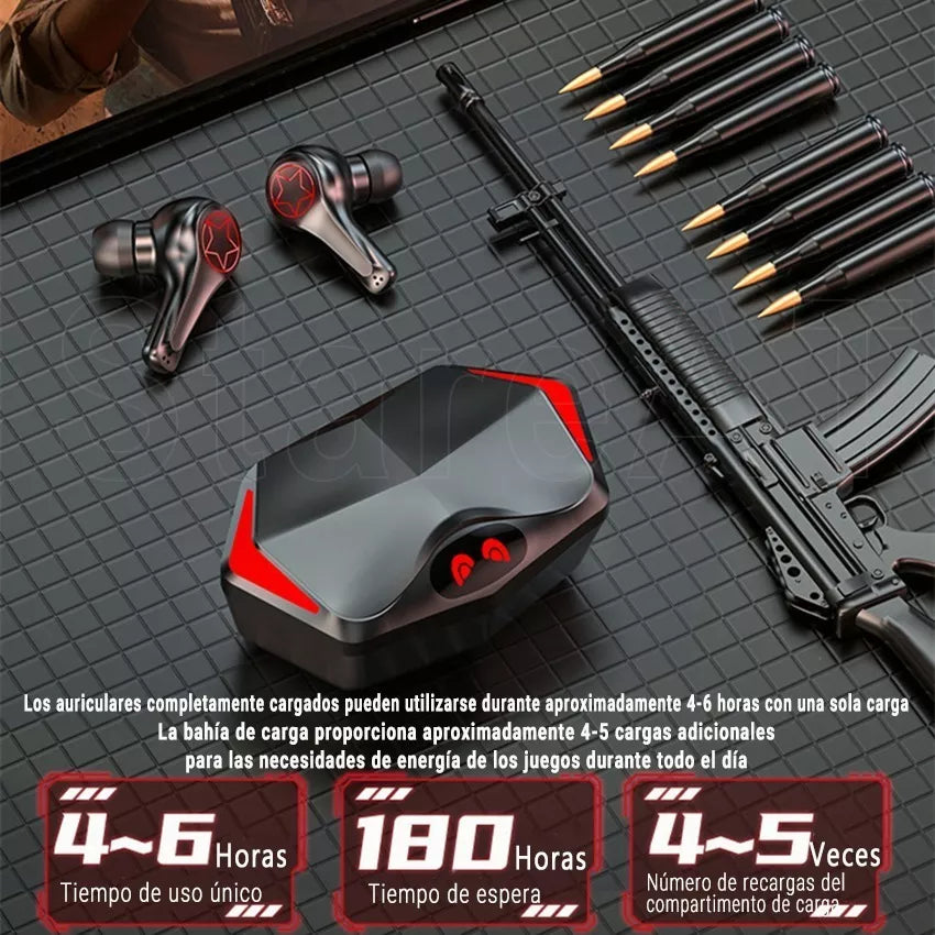 5piezas Audífonos Bluetooth S500 Gaming De Baja Latencia Estéreo Mayoreo