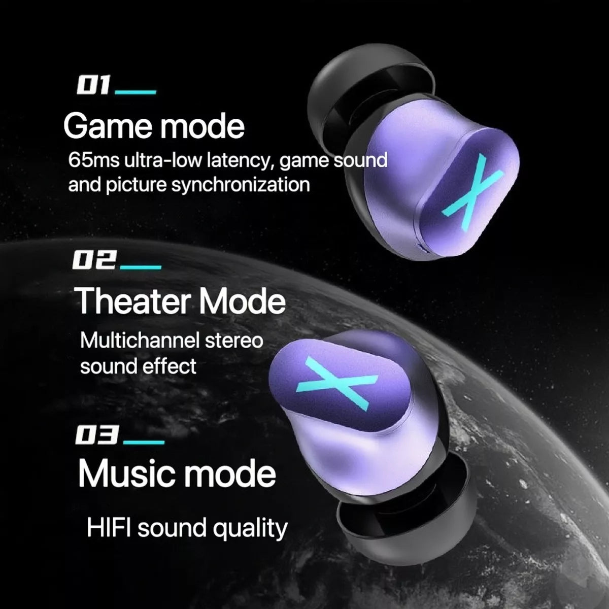 # Bluetooth In-ear Gamer K89 Headphones Noise Reduction Wholesale