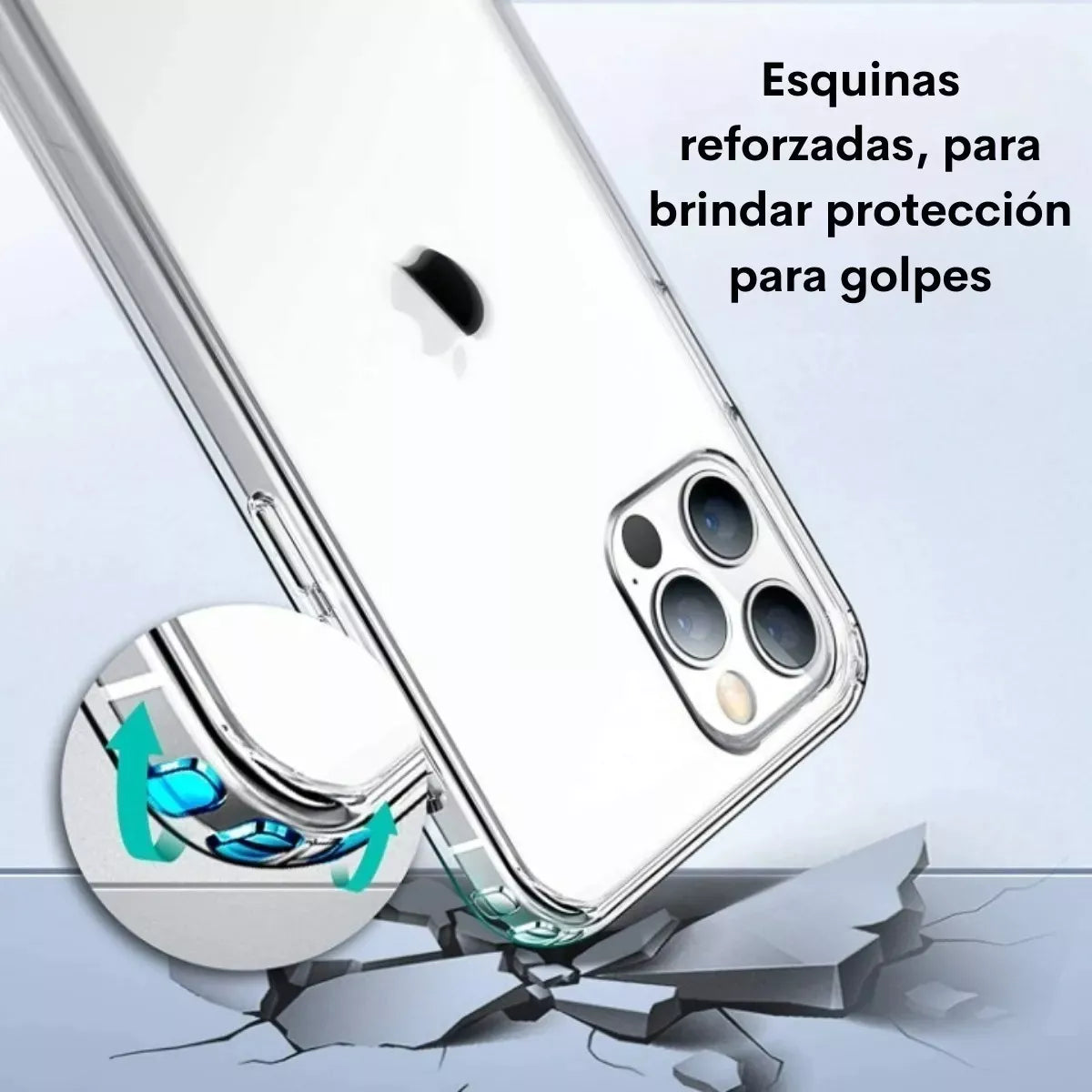 Capa de acrílico transparente de 50 peças para cantos reforçados de iPhone