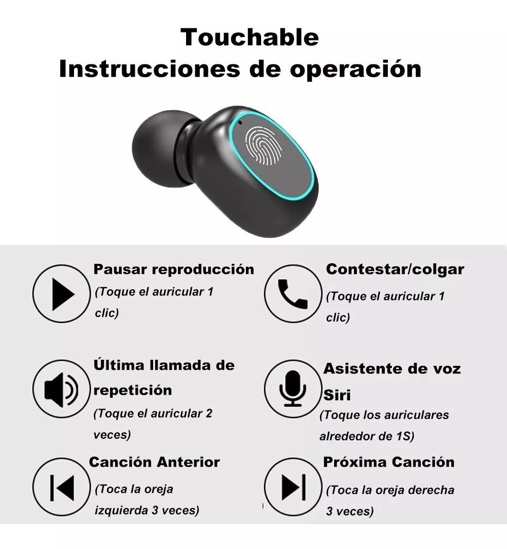 5 unidades/6 unidades fones de ouvido sem fio Bluetooth 5.0 com Tws viva-voz atacado