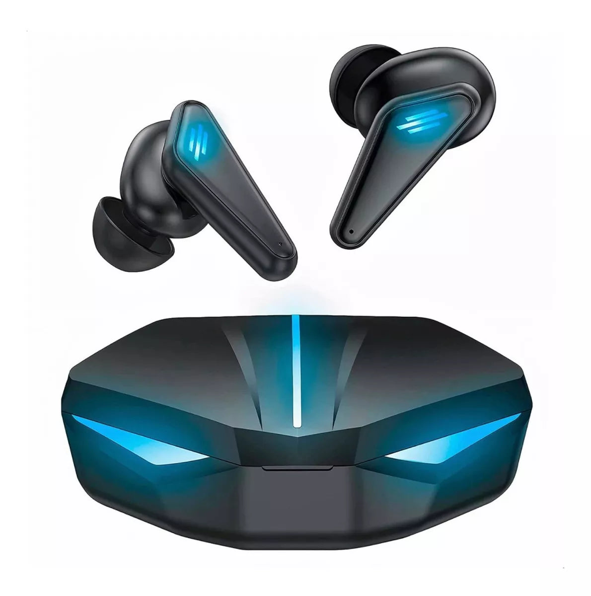 3 Unidades Fones de ouvido in-ear Jogador Sem fio Manta Escura K55 Preto