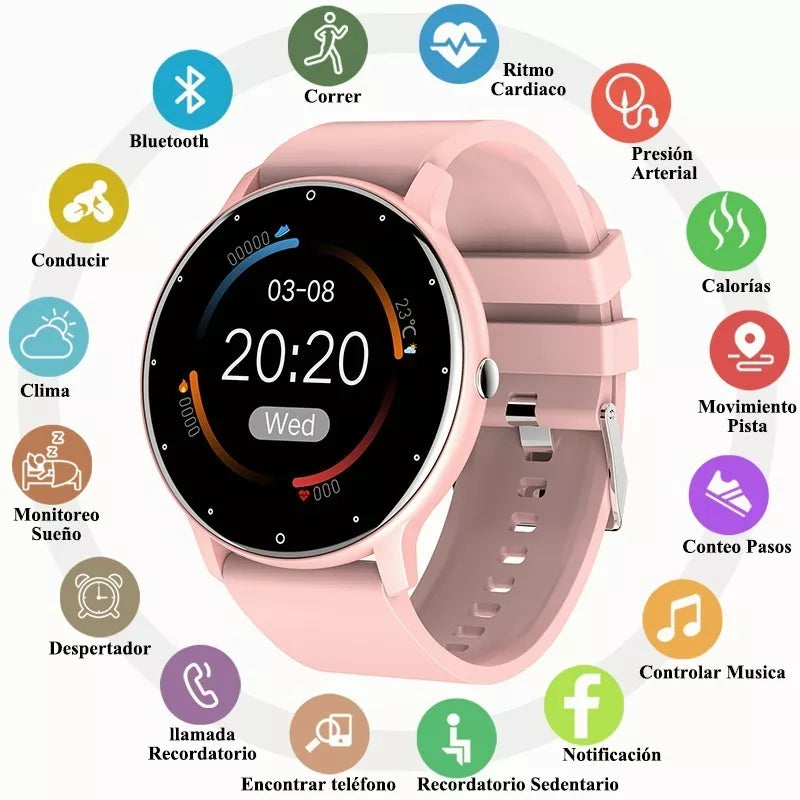 2pcs Smartwatch Zl02 1.28" Sports Health Monitoring