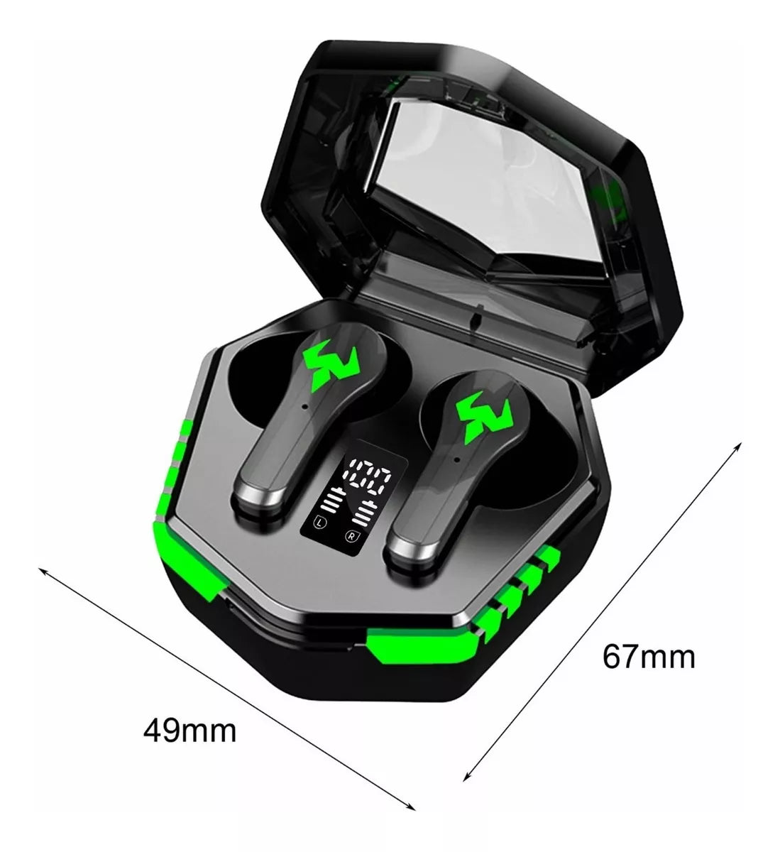 # Audífonos Inalámbricos Bluetooth N35pro In-ear Gamer Con Verde Led