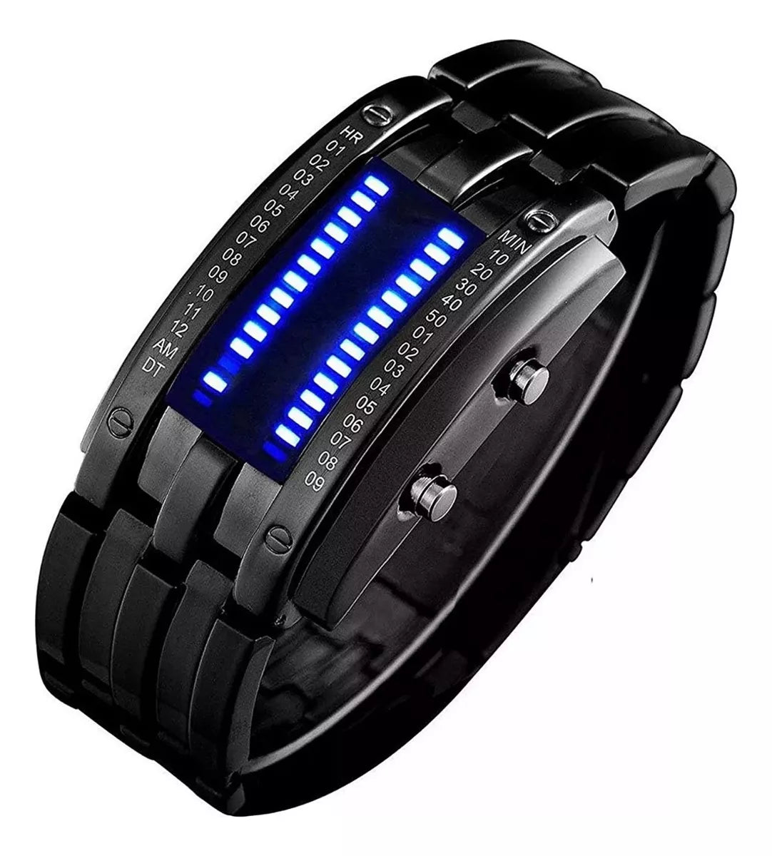 6uds/12uds Curioso Reloj Electrónico Binario Con Luz Led Elegante Hombre y Mujere Mayoreo