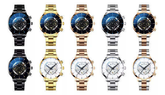 # 10 units/20 units Business Fashion Watches Three Eyes Six Hands With Date Wholesale