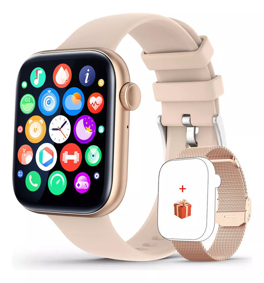 2 Relógios Inteligentes Femininos Smartwatch P45 Chamada Bluetooth 1.81"