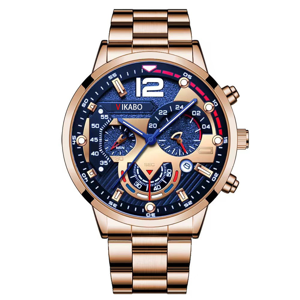 7piezas Relojes Hombre Automático Movimiento Cuarzo Regalo Mayoreo