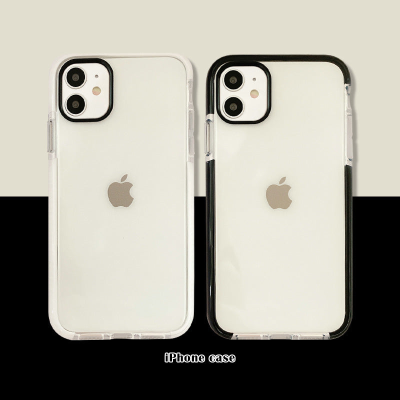 30pcs capa de telefone anti-choque de duas cores borda transparente por atacado para vários modelos de iPhone