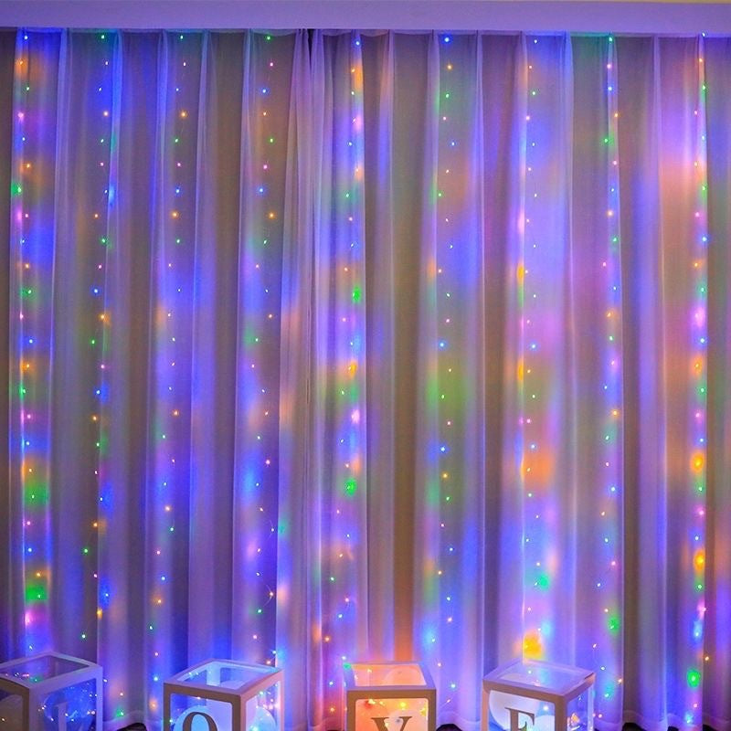 # Curtains Series Lights 300 Led Decorative USB 8 Modes 3x3m 10 Pieces Wholesale