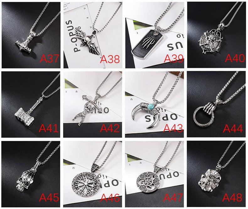 Unisex Hip-Hop Style Necklace Made of Silver Stainless Steel, Personalization of pendants, Creation, Gifts, Stalls, Parties, Wholesale