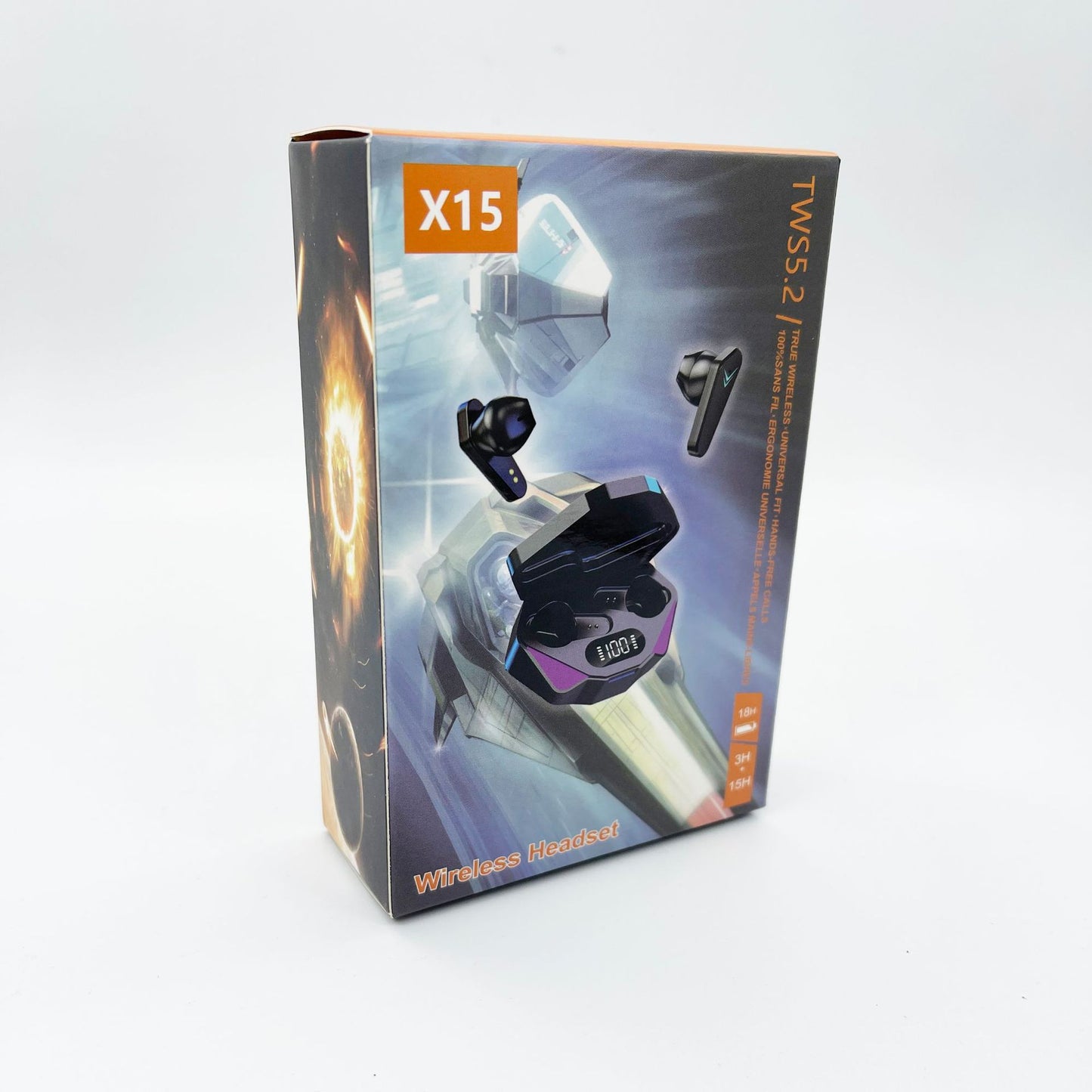 # 8 units Gamer X15 Wireless Bluetooth In-ear Headphones With Screen