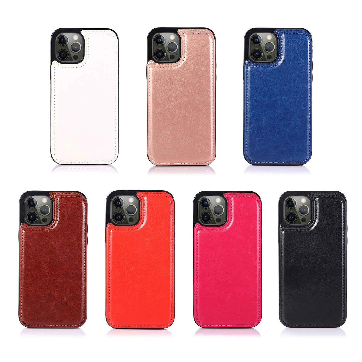 Funda Para Samsung Galaxy Iphone Carcasa De Cuero Estilo Cartera