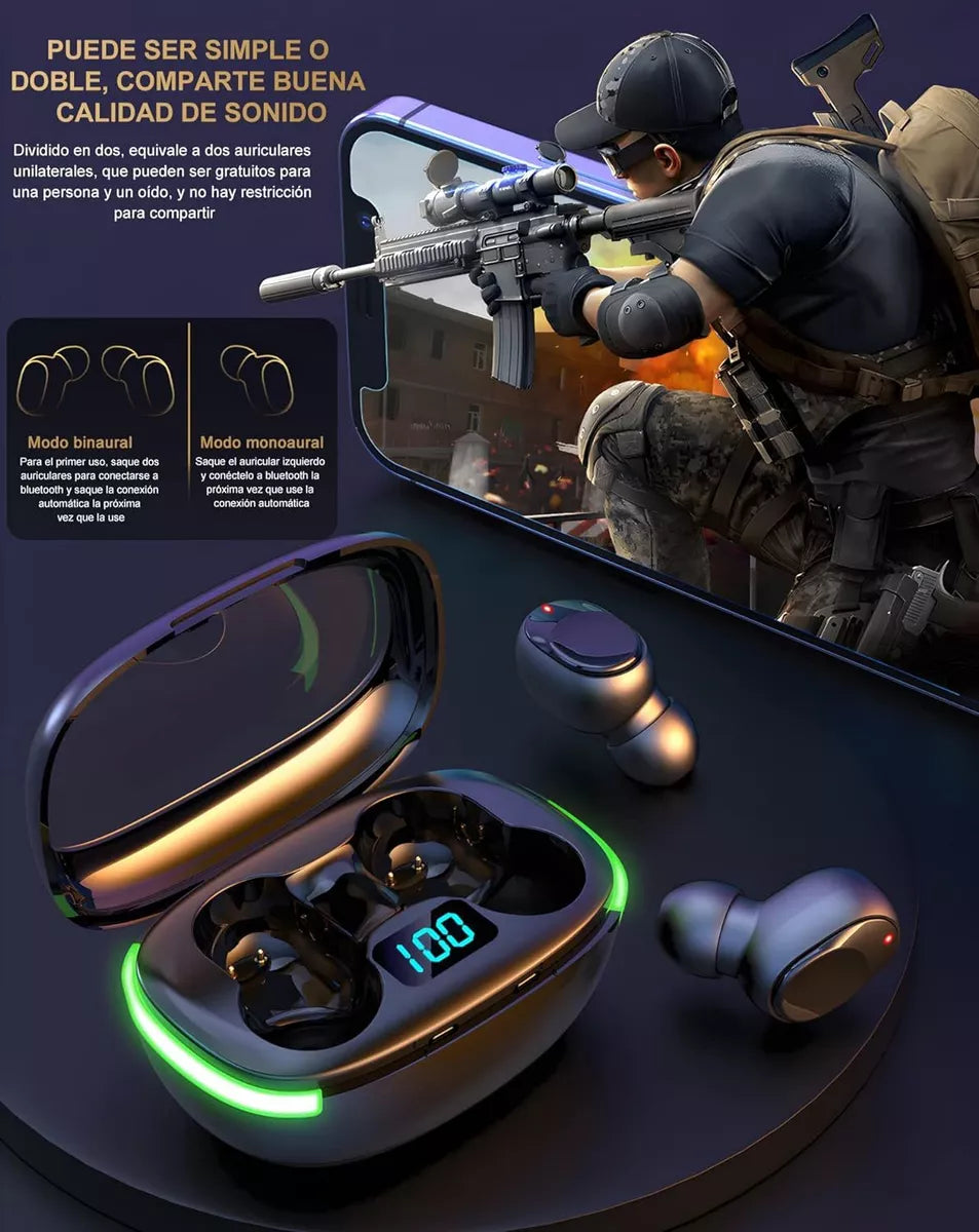 # Audífonos Gamer Bluetooth Y70 Tws Carga Inalámbrica Auriculares Mayoreo Emprende Negocios